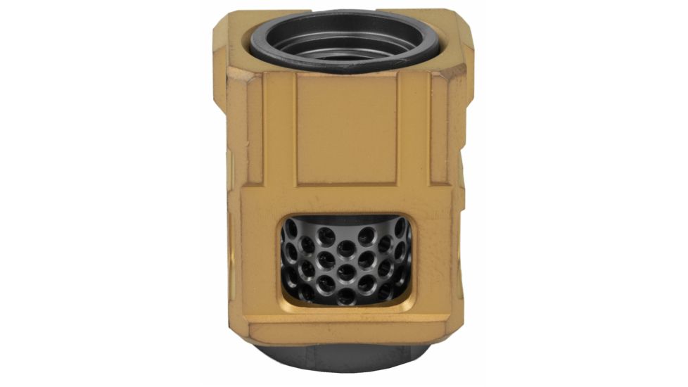 Chaos Gear Supply Official Qube compensator 1.25", Gold/Black CGSQUBECOMPGLDBLK