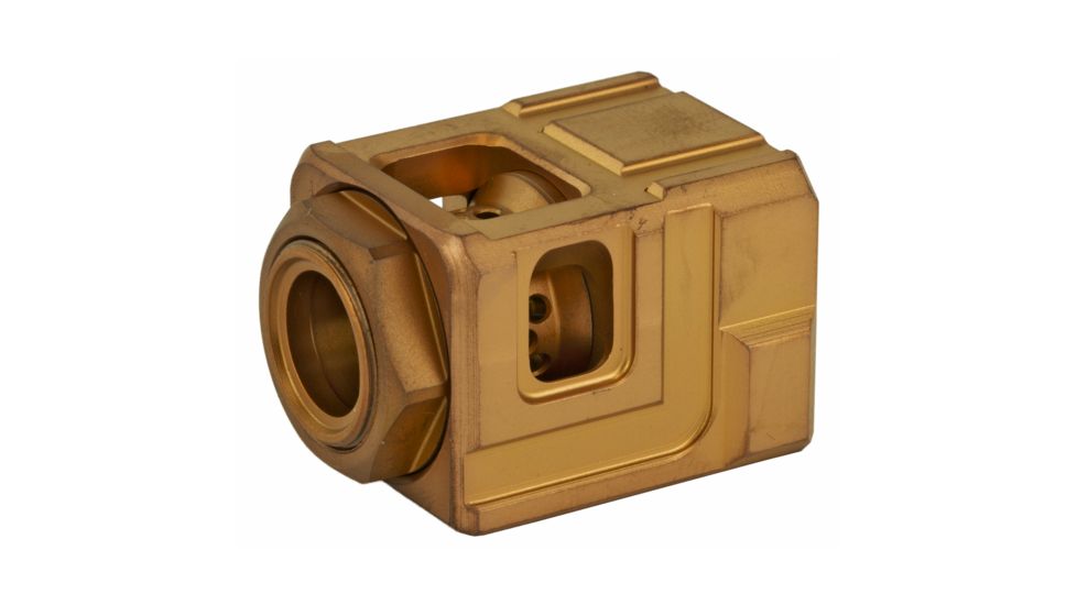 Chaos Gear Supply Official Qube compensator 1.25", Gold/Gold CGSQUBECOMPGLDGLD