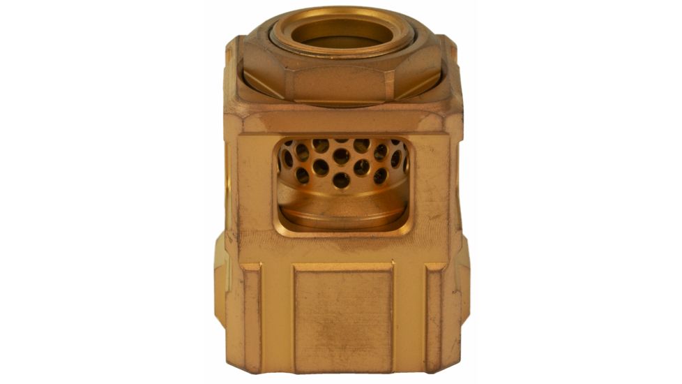 Chaos Gear Supply Official Qube compensator 1.25", Gold/Gold CGSQUBECOMPGLDGLD