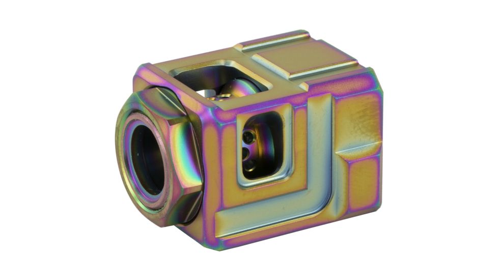 Chaos Gear Supply Official Qube compensator 1.25", Rainbow CGSQUBECOMPRAINBO