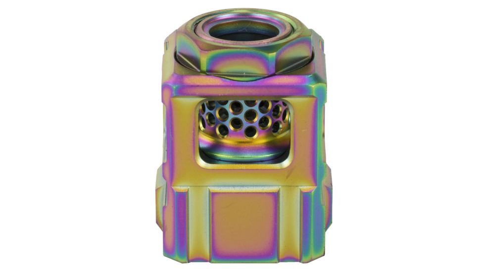 Chaos Gear Supply Official Qube compensator 1.25", Rainbow CGSQUBECOMPRAINBO