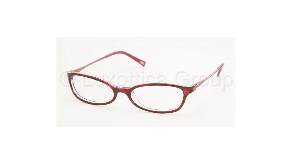 Chaps Eyeglass Frames CP3008, Burgundy Crystal Frame w/Non-Rx 51 mm Diameter Lenses