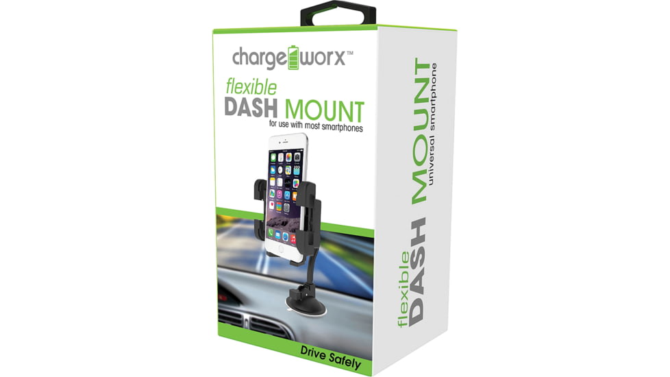 Chargeworx Flexable Windshield Phone Mount, Black, CX9904BK
