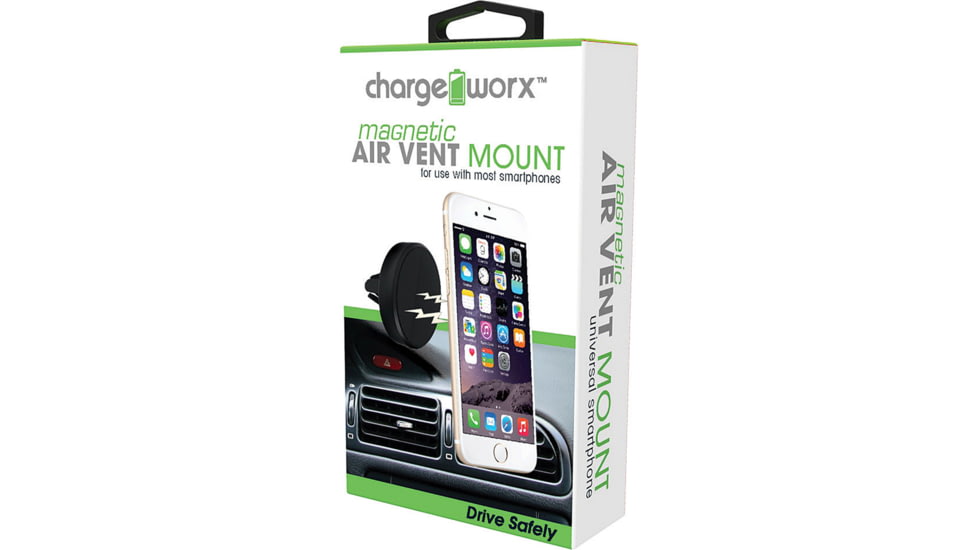 Chargeworx Magnetic Air Vent Phone Mount, Black, CX9902BK