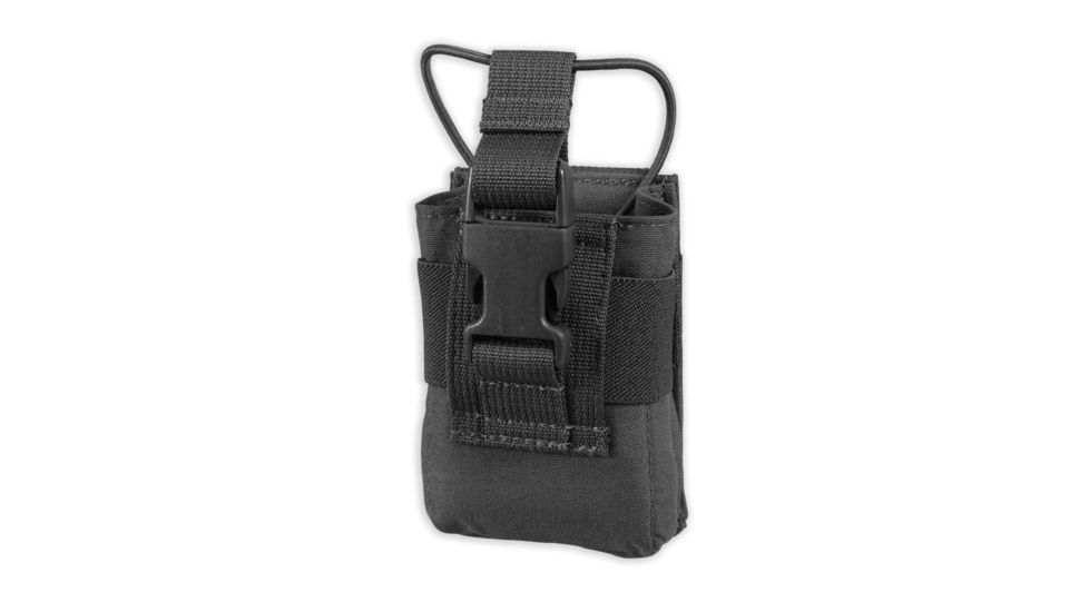 Chase Tactical Adjustable Radio Pouch, Black, One Size, NSN NONE, CT-30RP01-BK