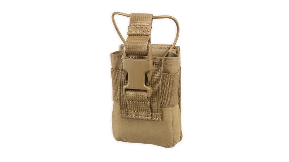 Chase Tactical Adjustable Radio Pouch, Coyote Tan, One Size, NSN NONE, CT-30RP01-CT