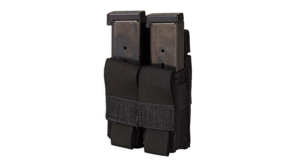 Chase Tactical Double Pistol Mag Pouch, Black, One Size, NSN NONE, CT-20PMP2-BK