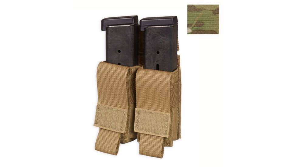 Chase Tactical Double Pistol Mag Pouch, Multicam, One Size, NSN NONE, CT-20PMP2-MC