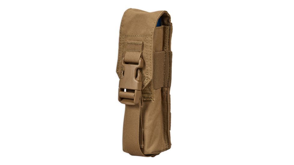 Chase Tactical Flashlight/Suppressor Pouch, Coyote Tan, Large, NSN NONE, CT-30FLP2-CT