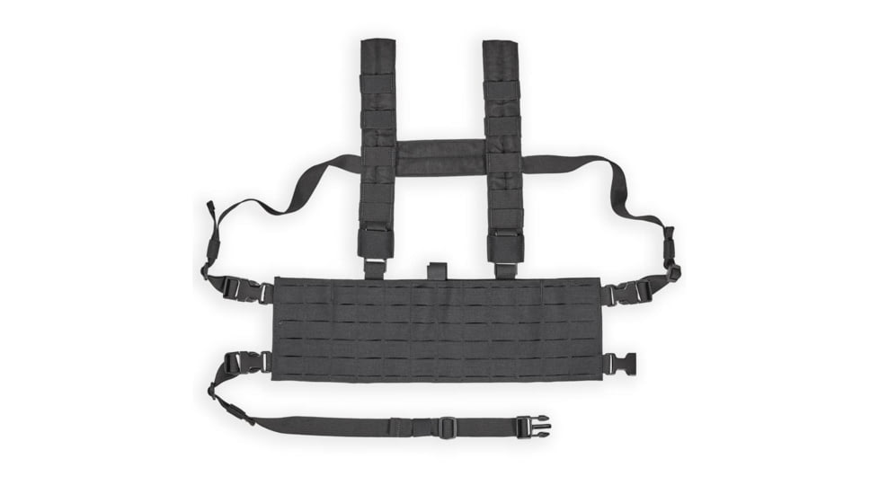 Chase Tactical Laser Cut MOLLE Chest Rig, Black, CT-15MCR1-BK