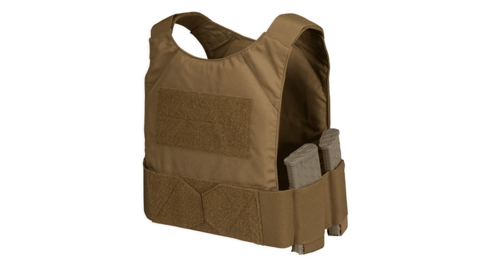 Chase Tactical Low-Vis Plate Carrier M1 w/ Triple Velcro 5.56 Mag Pouch, Coyote, X-Large, NSN NONE, CT-10LVPC-CT-XL