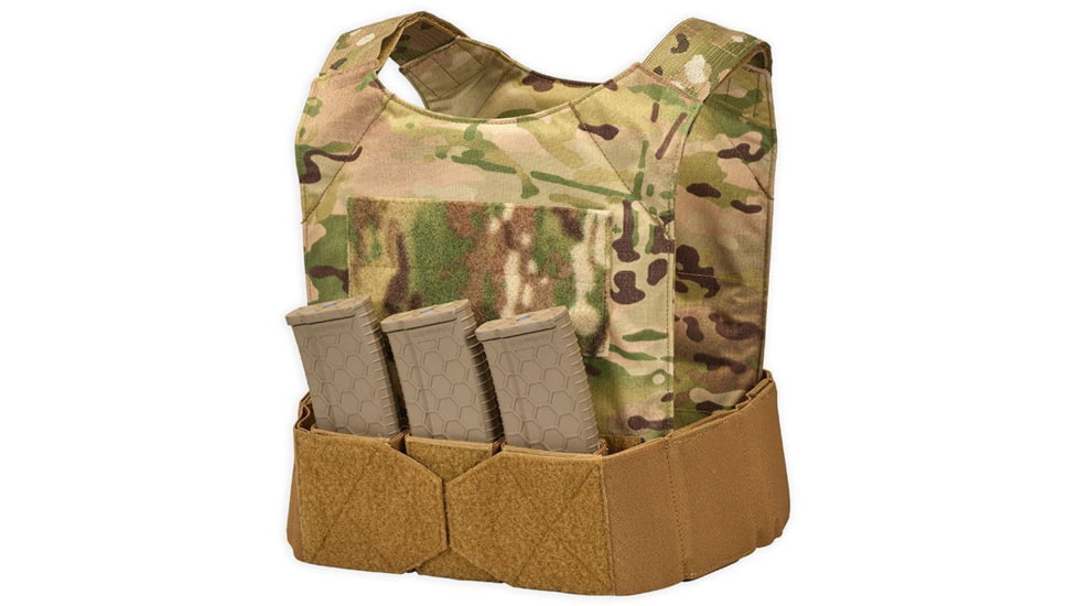Chase Tactical Low-Vis Plate Carrier M1 w/ Triple Velcro 5.56 Mag Pouch, Multicam, Regular, NSN NONE, CT-10LVPCM1-MC