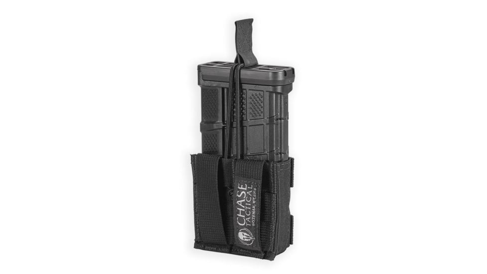 Chase Tactical Single 7.62 Cal Magazine Pouch, Black, CT-20S762P1-BK