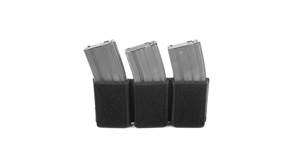 Chase Tactical Triple Velcro Mag Pouch, 5.56, Black, One Size, NSN NONE, CT-11T556VMP-BK