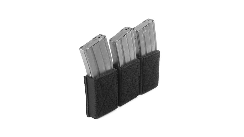 Chase Tactical Triple Velcro Mag Pouch, 5.56, Black, One Size, NSN NONE, CT-11T556VMP-BK