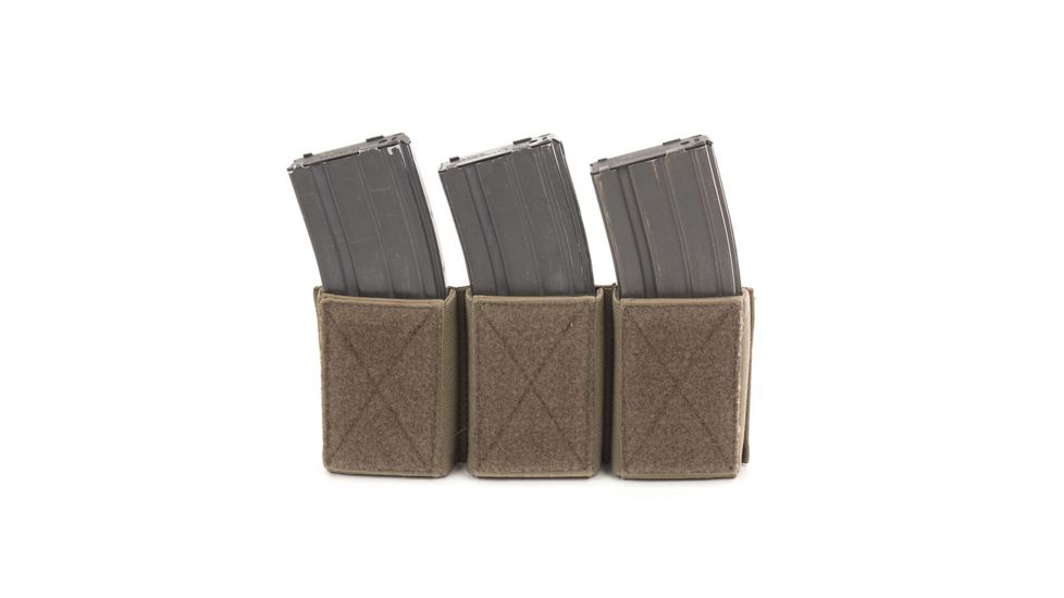 Chase Tactical Triple Velcro Mag Pouch, 5.56, Coyote Tan, One Size, NSN NONE, CT-11T556VMP-CT