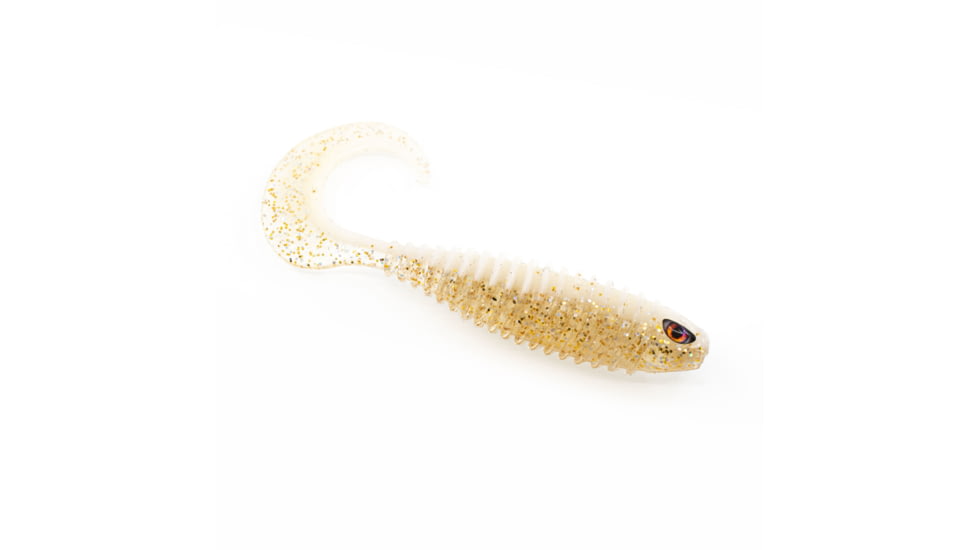 Chasebaits Curly Bait Soft Bait, 8, 3in, Milk Flash, CB3-101