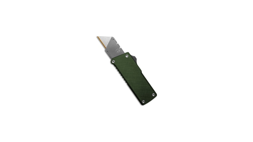 Chaves Chaves Handy Utility Blade CHUB OTF Knife Green Cross-Hatch Al 1" Utility, Green, adult, BHQ-234051