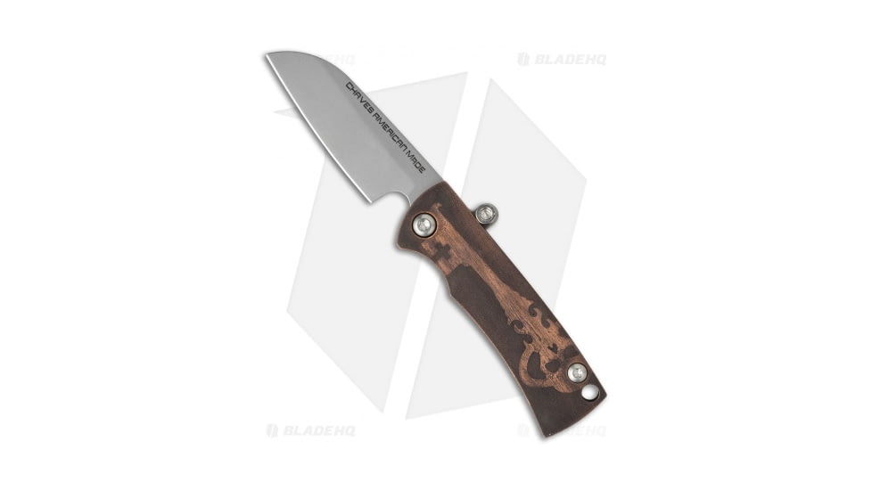 Chaves Knives American Made Redencion Friction Folding Knife, 2.25in, CPM S35VN Stainless Steel, Sheepsfoot Blade, Copper Bronze/Copper Handle, Gray/Bronze/Copper, 5.125in, BHQ-36684