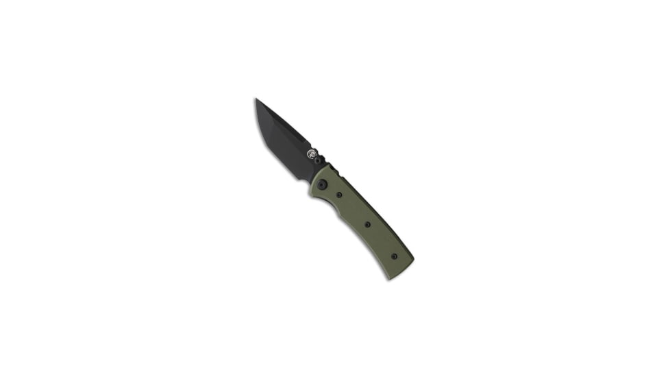 Chaves Knives Chaves Knives Blue Label Redencion Street Tanto Knife Green G-10 3.1" Black, Green, Elmax, adult, BHQ-231586