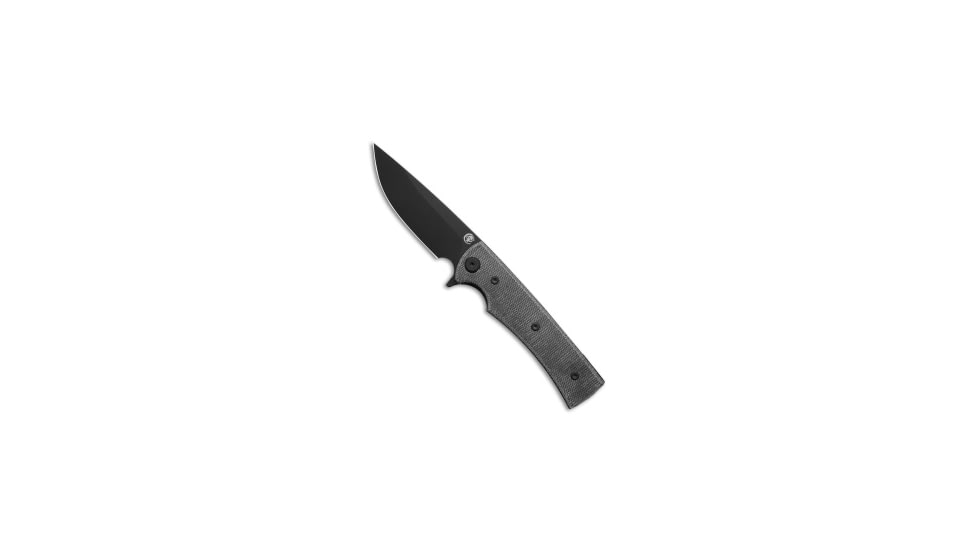 Chaves Knives Liberation Street Folding Knife, 3.50in, ELMAX, Drop Point Blade, Micarta, Black Handle, Black/Black, 7.63 inch, BHQ-223724