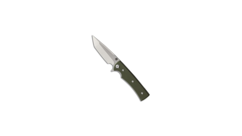 Chaves Knives Chaves Knives Liberation Street Tanto Knife Green G-10 3.1" Satin, Green, Elmax, adult, BHQ-231588