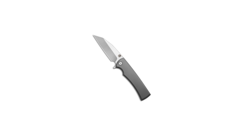 Chaves Knives Sangre Street Integral Folding Knife, 3.50in, Bohler M390 Stainless Steel, Wharncliffe Blade, Titanium, Gray Handle, Gray/Silver, 7.63 inch, BHQ-220084