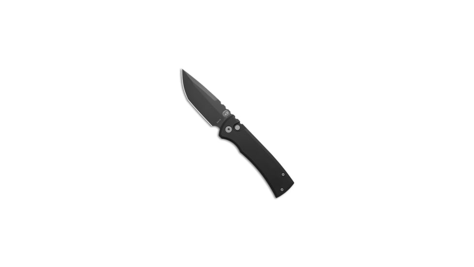 Chaves Knives Redencion Automatic Folding Knife, 3.375in, CPM S35VN, Tanto Blade, Aluminum, Black Handle, Black/Black, 7.875 inch, BHQ-218180