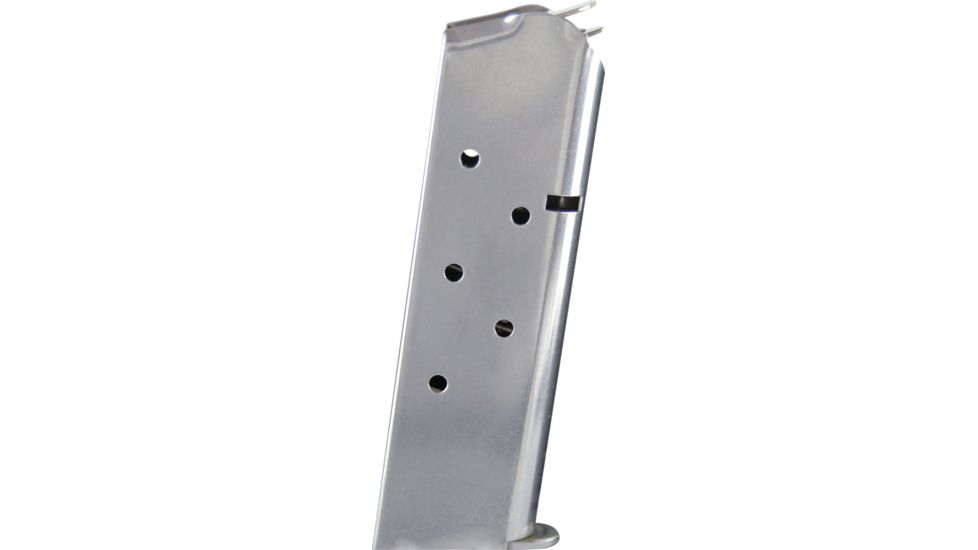 Check-Mate Industries Magazine, 1911, .45 ACP, Welded Base and Dimpled GI Follower, 7-Round, Stainless CM45-7-S