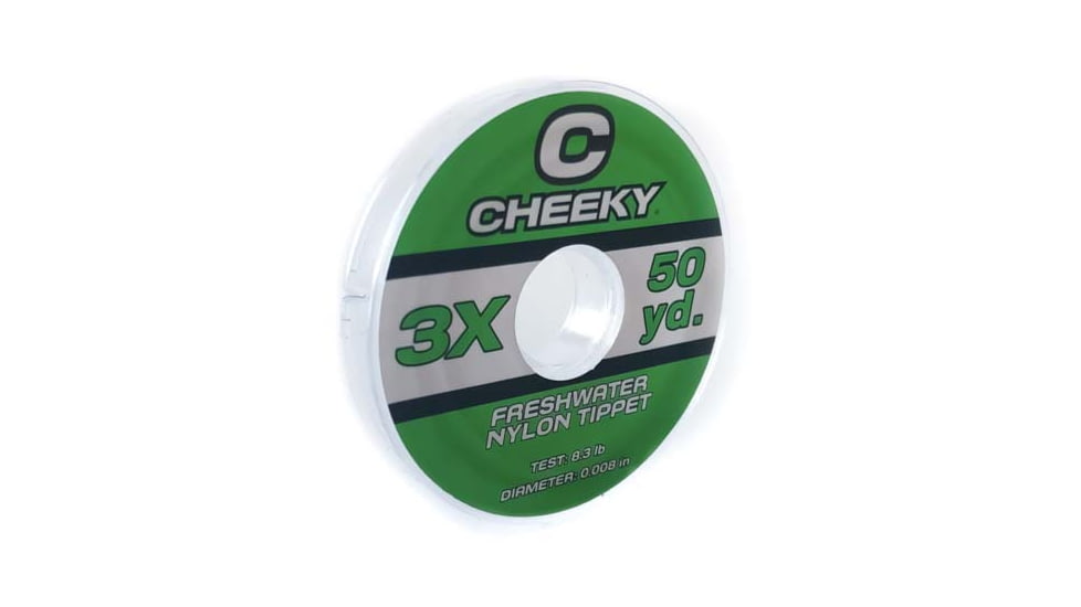 Cheeky Fishing Freshwater Tippet, 3X, Clear, C-TIP-3XN-50Y