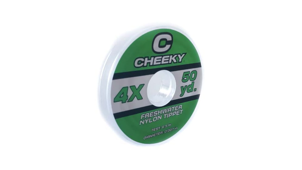 Cheeky Fishing Freshwater Tippet, 4X, Clear, C-TIP-4XN-50Y