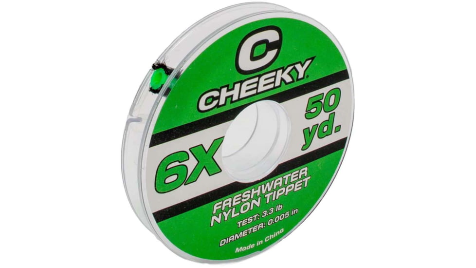 Cheeky Fishing Freshwater Tippet, 6X, Clear, C-TIP-6XN-50Y