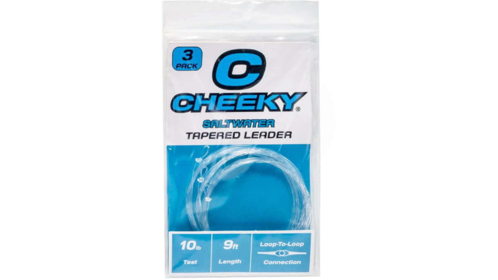 Cheeky Fishing Saltwater Leader, 3-Pack, 10 lb, Clear, C-LEA-10N-3PK