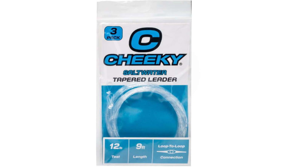 Cheeky Fishing Saltwater Leader, 3-Pack, 12 lb, Clear, C-LEA-12N-3PK