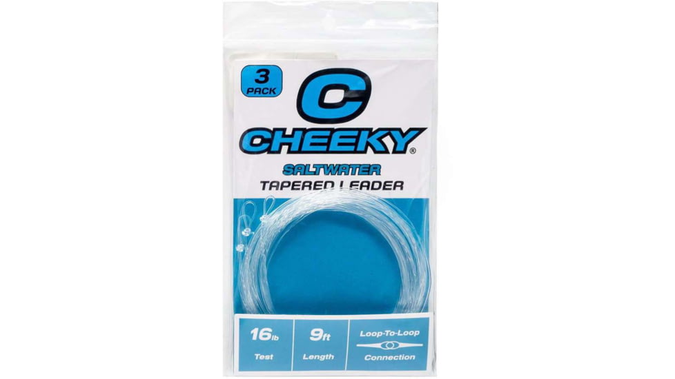 Cheeky Fishing Saltwater Leader, 3-Pack, 16 lb, Clear, C-LEA-16N-3PK