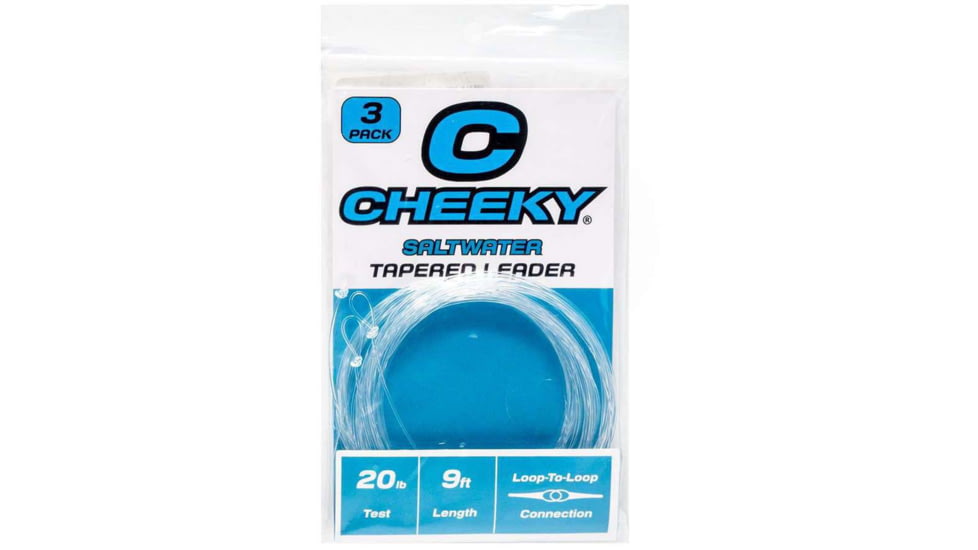 Cheeky Fishing Saltwater Leader, 3-Pack, 20 lb, Clear, C-LEA-20N-3PK