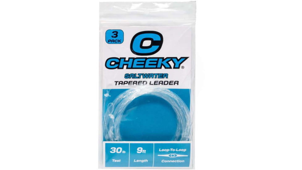 Cheeky Fishing Saltwater Leader, 3-Pack, 30 lb, Clear, C-LEA-30N-3PK