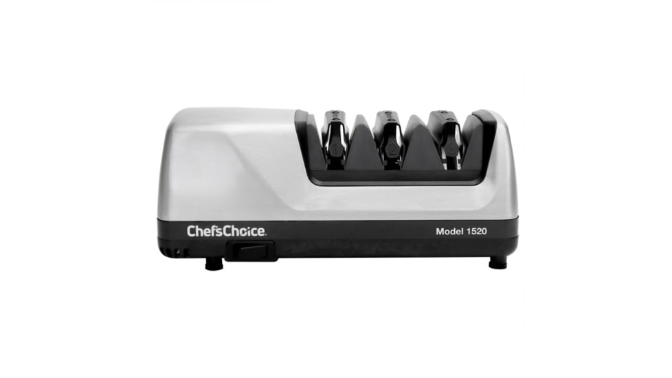 Chef's Choice Angleselect Diamond Hone 1520 Knife Sharpener, 12 x 6.25 x 6, Brushed Metal, 0115207
