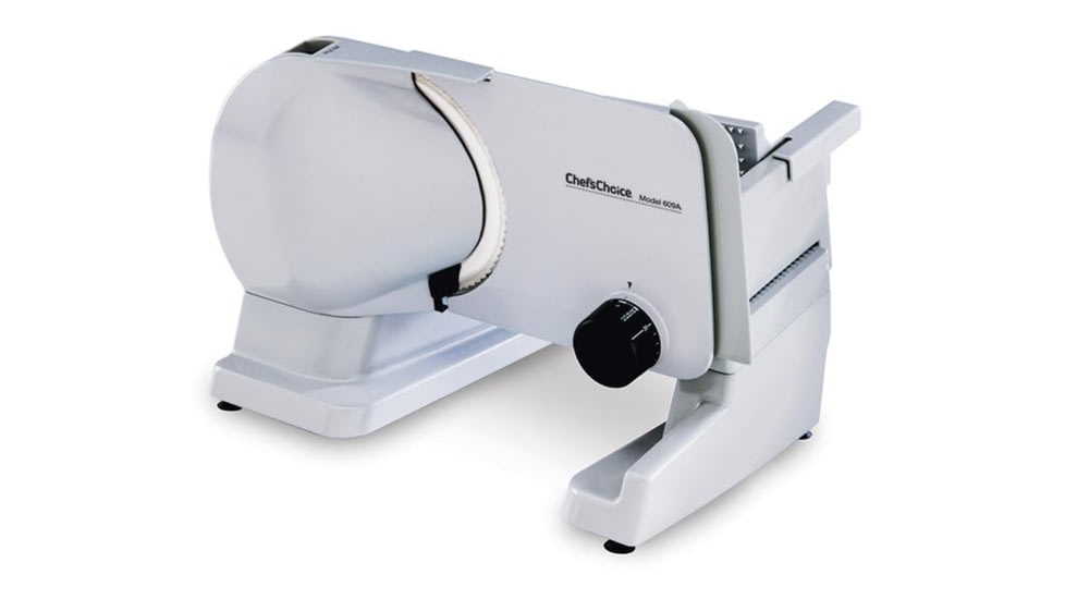 Chef's Choice Chef's Choice Model 609A Electric Food Slicer, 7 in Blade, 100 Watts, Cast Aluminum Body, 609A001, Aluminum, 7" Blade 609A001