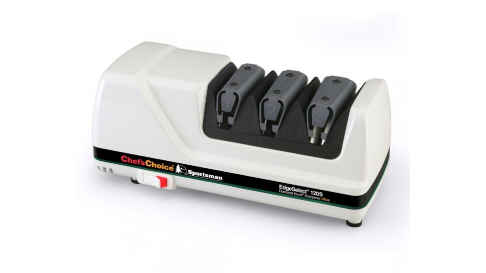 Chef's Choice Diamond Hone 120S Edgeselect Plus Sportsman, Knife Sharpener, White, 12 x 6.375 x 6.25 012S000
