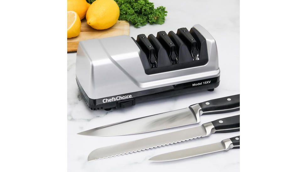Chef's Choice Trizor XV EdgeSelect 15 Knife Sharpener, Platinum, 0101500