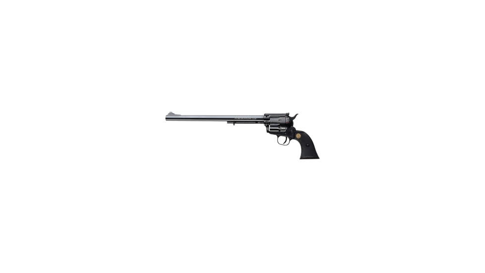 Chiappa Firearms 1873-SAA Revolver, .22 Long Rifle, 12in barrel, aluminum alloy frame, black plastic grip, revolving chamber, fixed blade front, adjustable rear, 6 round cylinder, CA-1873 SAA-.22LR-12-1-FRRMPG