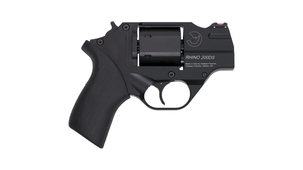 Chiappa Firearms Rhino 200DS Revolver w/Holster, .357 Magnum/.38 Special, 2in Barrel, Fixed Fiber Optic Front Sight, Black Frame, Rubber Grip, 6 Round Cylinder, CF340216