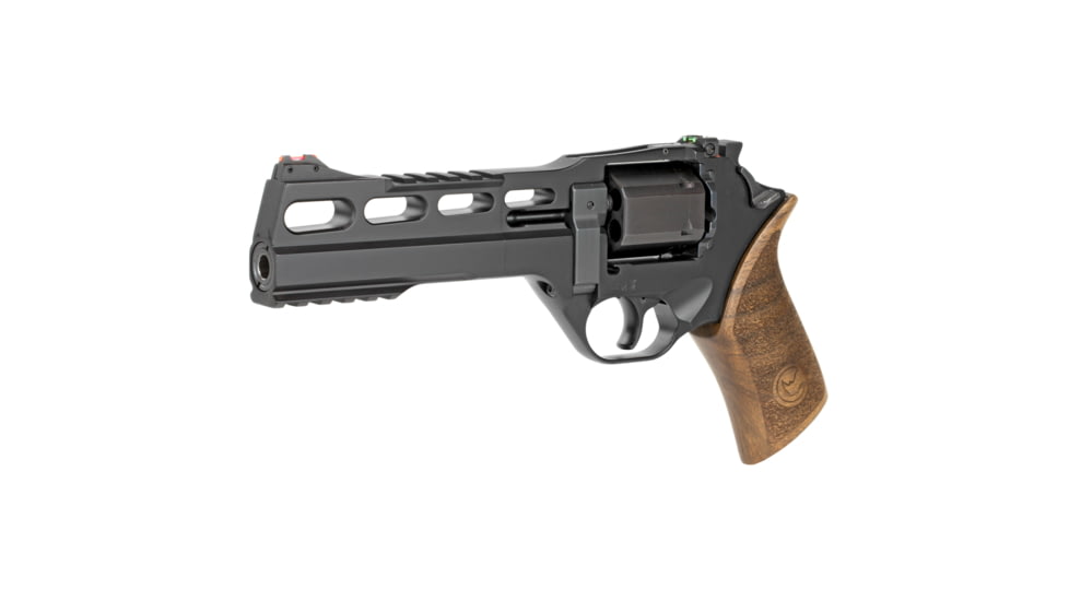 Chiappa Firearms Rhino 60SA Revolver, .357 Magnum/.38 Special, 6in Barrel, Fixed Fiber Optic Front Sight, Black Frame, Wood Grip, 6 Round Cylinder, CF340248