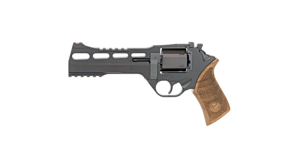 Chiappa Firearms Rhino 60SA Revolver, .357 Magnum/.38 Special, 6in Barrel, Fixed Fiber Optic Front Sight, Black Frame, Wood Grip, 6 Round Cylinder, CF340248