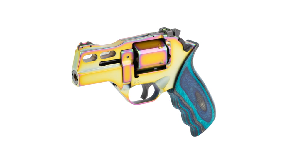 Chiappa Firearms Rhino Nebula 30DS 3in Revolver, .357 Magnum/.38 Special, 3 inch Barrel, Fiber-Optic, Multi-Color, Wood, 6 Round Cylinder, 340354