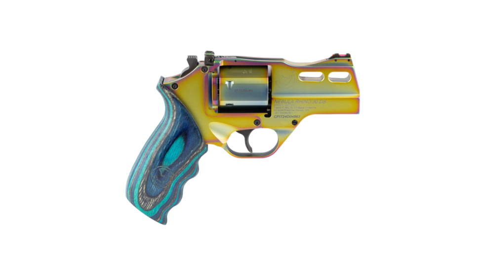 Chiappa Firearms Rhino Nebula 30DS 3in Revolver, .357 Magnum/.38 Special, 3 inch Barrel, Fiber-Optic, Multi-Color, Wood, 6 Round Cylinder, 340354