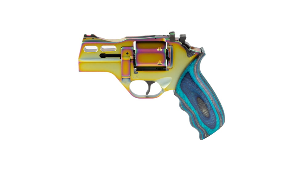 Chiappa Firearms Rhino Nebula 30DS 3in Revolver, .357 Magnum/.38 Special, 3 inch Barrel, Fiber-Optic, Multi-Color, Wood, 6 Round Cylinder, 340354