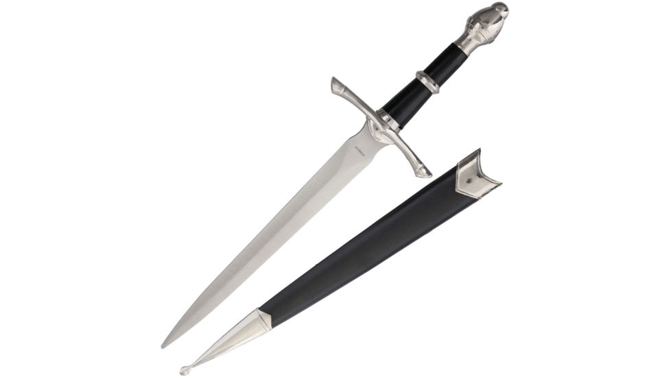 China Made Claymore Dagger Fixed Blade Knife, 7.5in, Dagger Blade, Black, Composition Handle CN211351