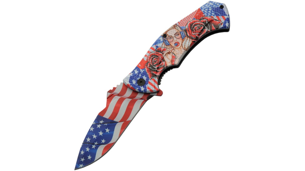 China Made Flag Linerlock A/O LibertyRose